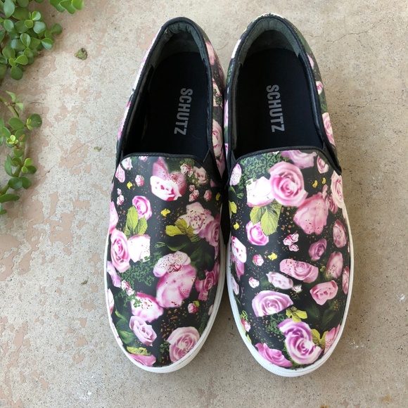 Schutz Rosa Floral-Print Slip-On Sneakers - Picture 2 of 7